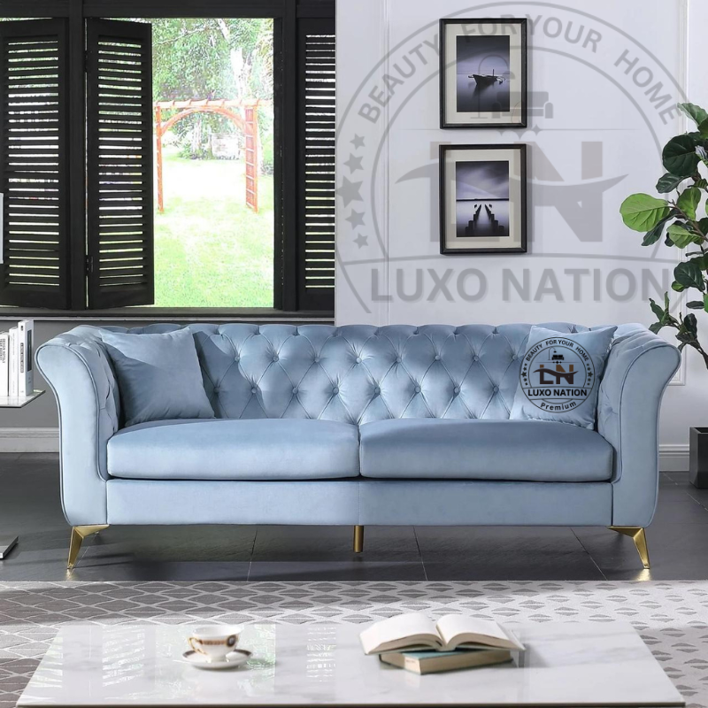 Luxo Nation Evoke Chesterfield Sofa:   Stylish Comfort for Every Space
